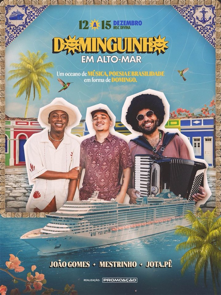 Arte oficial do Dominguinho em Alto-Mar no MSC Divina