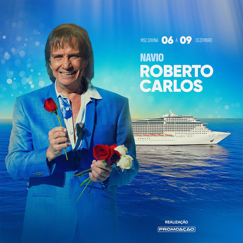 Arte oficial do Navio Roberto Carlos no MSC Divina