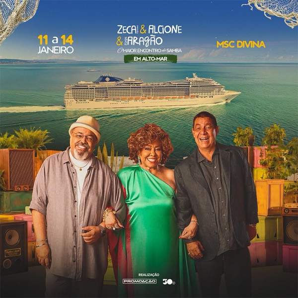 Arte oficial do O Maior Encontro do Samba em Alto-Mar no MSC Divina