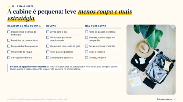 Página A mala certa do guia